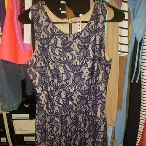 Lace skater style mini dress